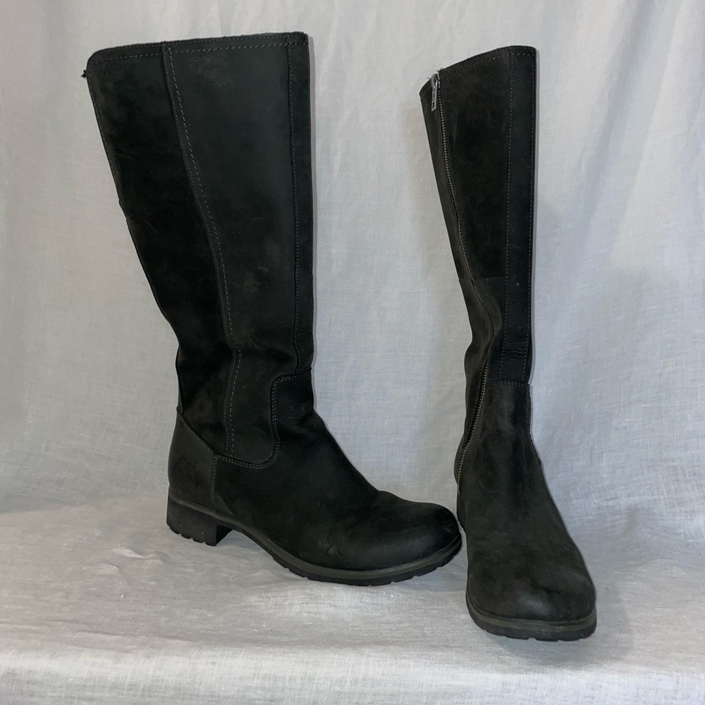 Timberland Tall Black Zip-Up Boots